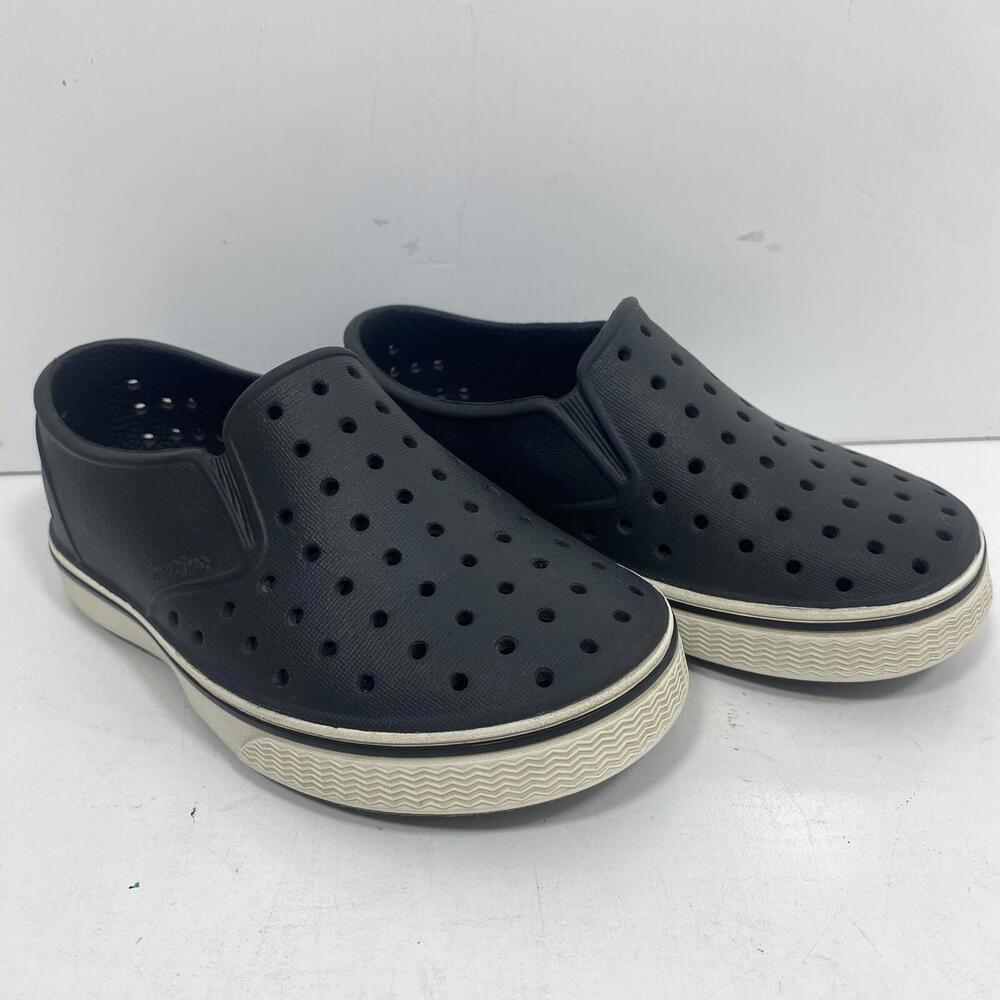 Native Children’s Sz 9 Miles Black Slip On Shoes Water Hike River Rafting